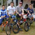 Josh Meyers, Chris Fernandez, Will Greathouse and Harry Britt at McDonough BMX Track.
